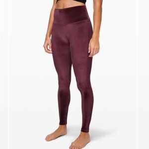 Lululemon Wunder Lounge High-Rise leggings Velvet size 6
